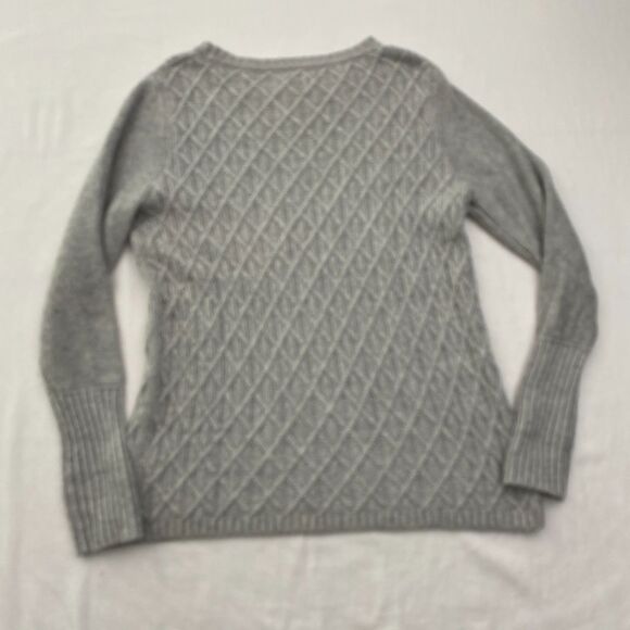 J Crew Sweater Womens Large Gray Knit Wool Blend Long Sleeve Cozy Casual - Picture 3 of 8
